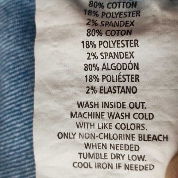 O'Neil jeans short washed distressed blue women's waist 17.5" - Picture 7 of 8